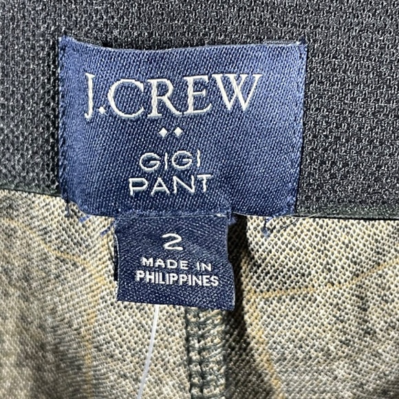 NEW J Crew Pants Womens 2 black plaid Gigi skinny preppy casual classic - Picture 4 of 10